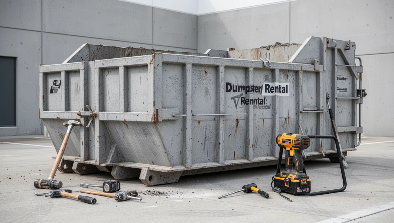 Concrete Dumpster Rental